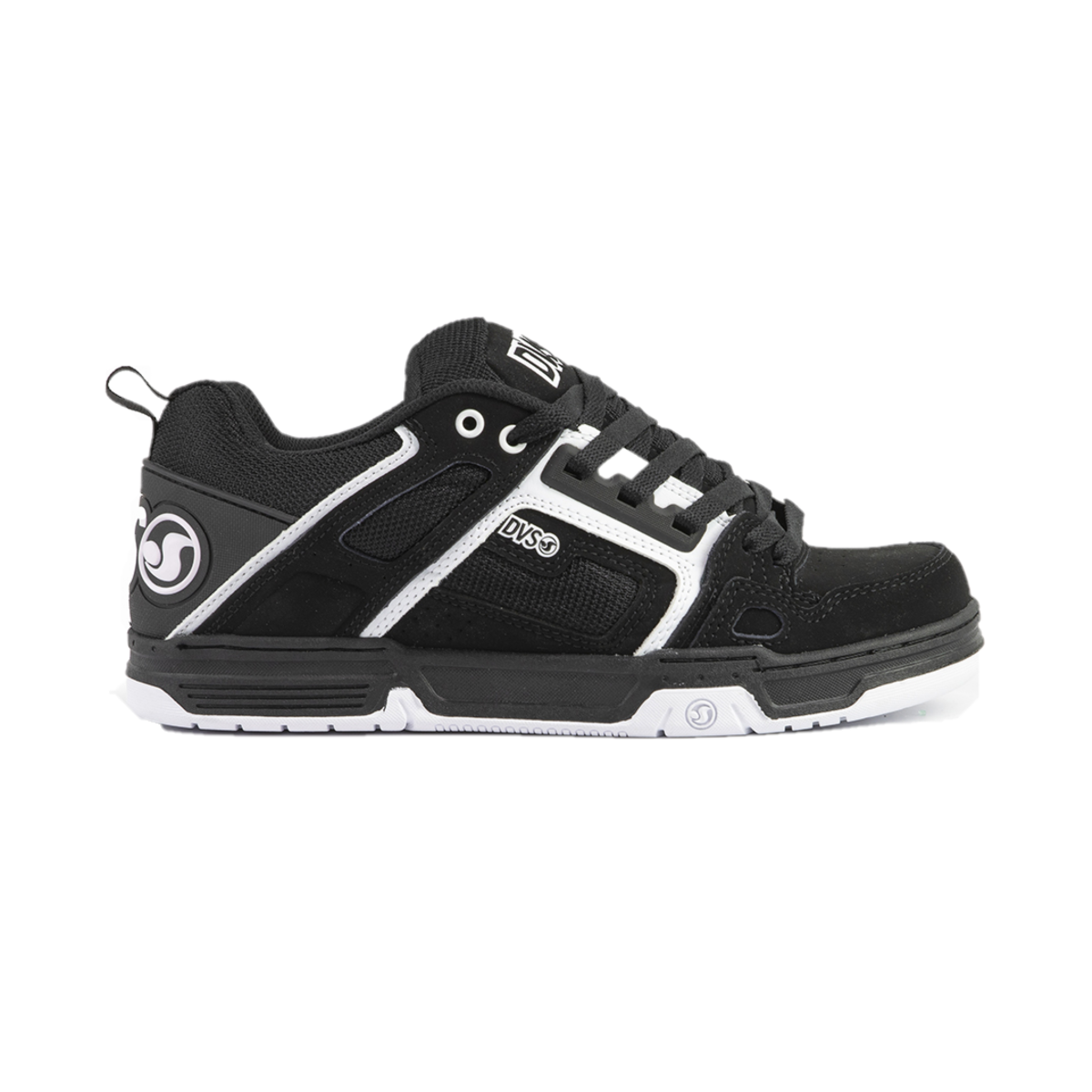 DVS F0000029972 COMANCHE Men's (Medium) Black/White Leather & Nubuck Skate Shoes