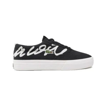 LACOSTE 7-42CMA0040454 Jump Serve Lace Canvas Logo MN'S (Medium) Black/Off White Textile Lifestyle Shoes