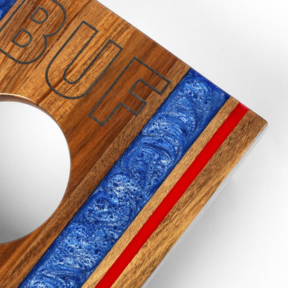 1ft x 2ft Gameday Teams Epoxy Resin Wood Compact Travel Cornhole Board Set