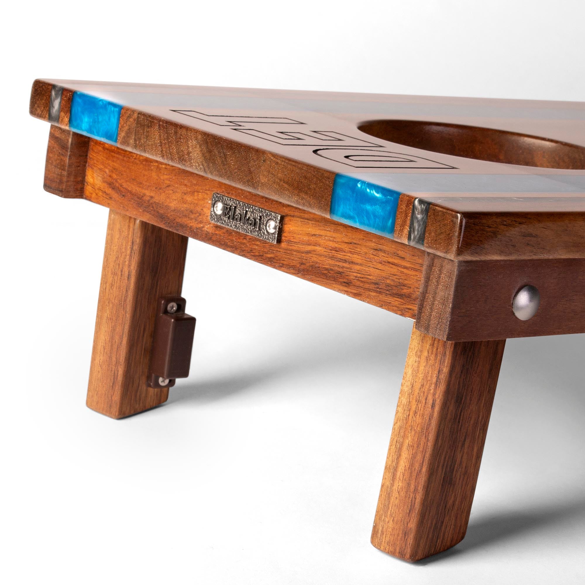 1ft x 2ft Gameday Teams Epoxy Resin Wood Compact Travel Cornhole Board Set