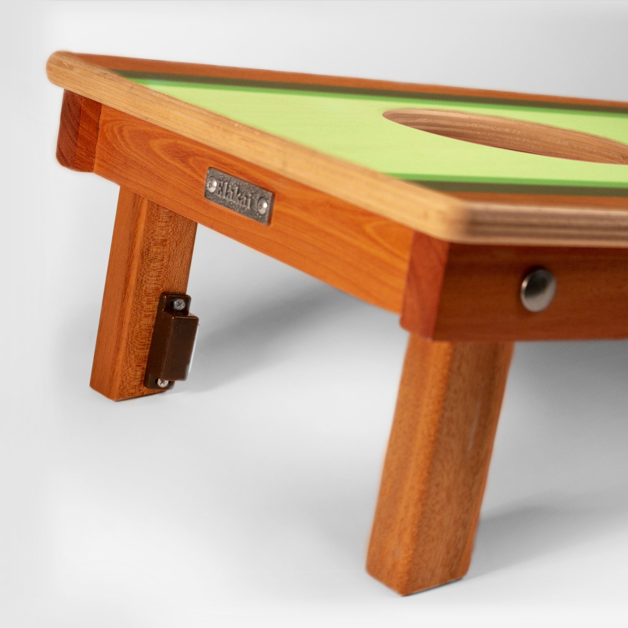 1ft x 2ft Graphic Wood Travel Cornhole Set | Classic Beach Stripes Collection