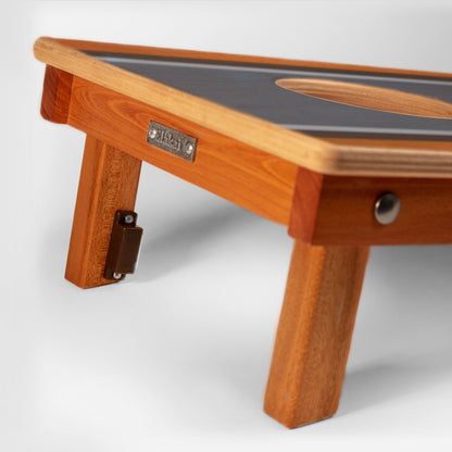 1ft x 2ft Graphic Wood Travel Cornhole Set | Classic Beach Stripes Collection