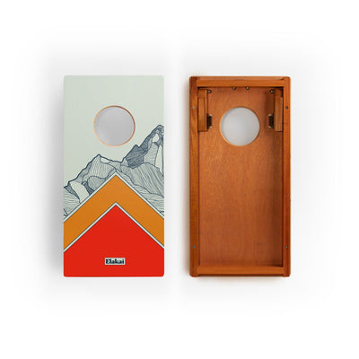 1ft x 2ft Graphic Wood Travel Cornhole Set | Modern Angle Collection