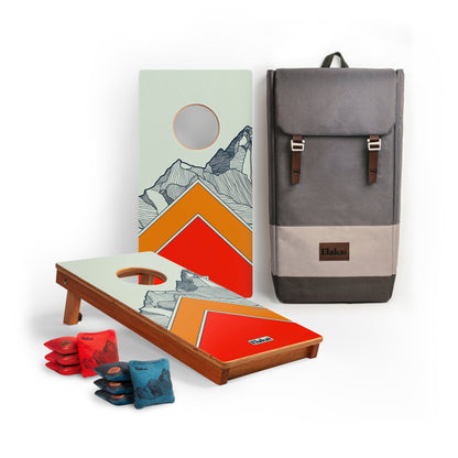 1ft x 2ft Graphic Wood Travel Cornhole Set | Modern Angle Collection