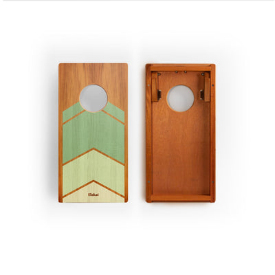 1ft x 2ft Graphic Wood Travel Cornhole Set | Modern Angle Collection