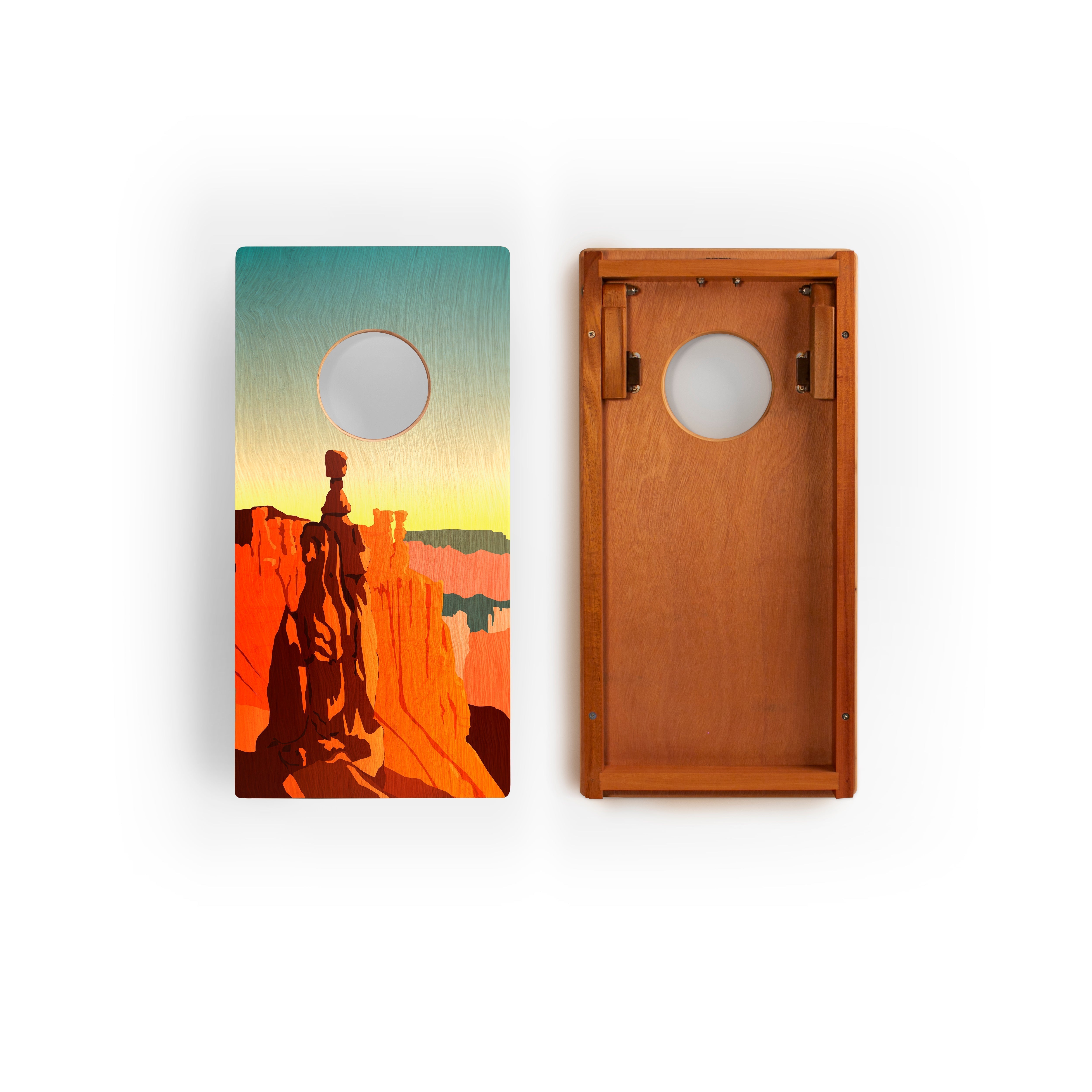 1ft x 2ft Graphic Wood Travel Cornhole Set | National Parks Inspired Collection