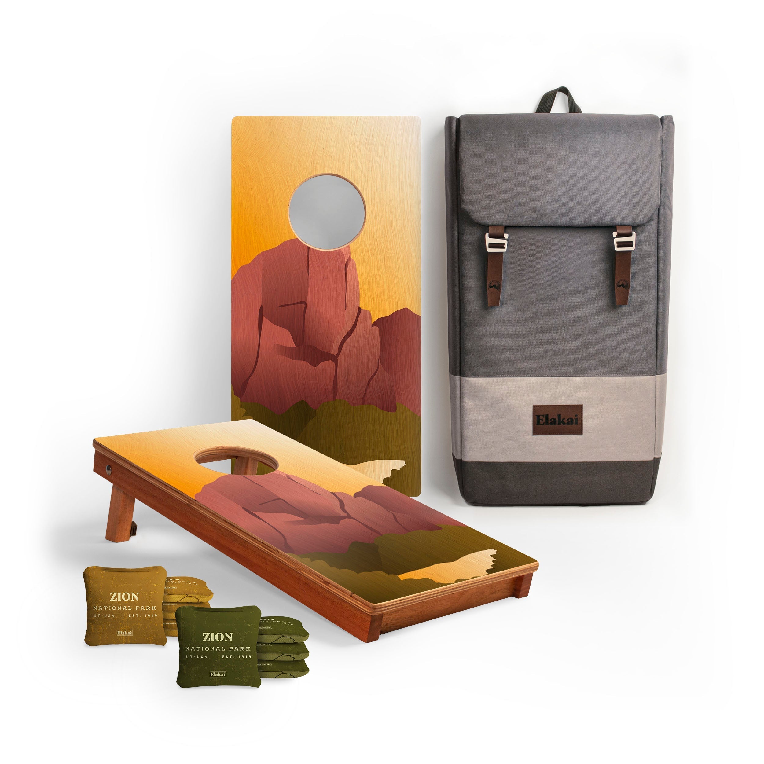 1ft x 2ft Graphic Wood Travel Cornhole Set | National Parks Inspired Collection