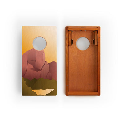 1ft x 2ft Graphic Wood Travel Cornhole Set | National Parks Inspired Collection
