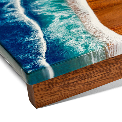 1ft x 2ft Resin & Wood Travel Cornhole Set | Beach Wave
