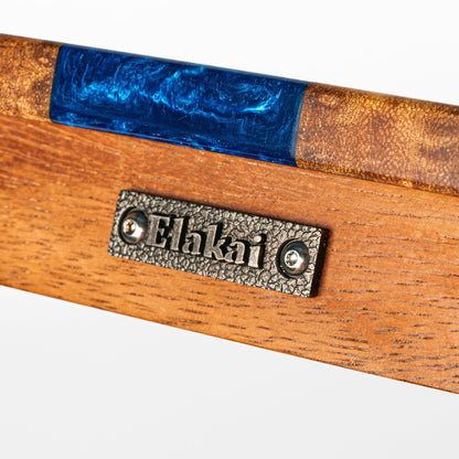 1ft x 2ft Resin & Wood Travel Cornhole Set | Live Edge River Collection