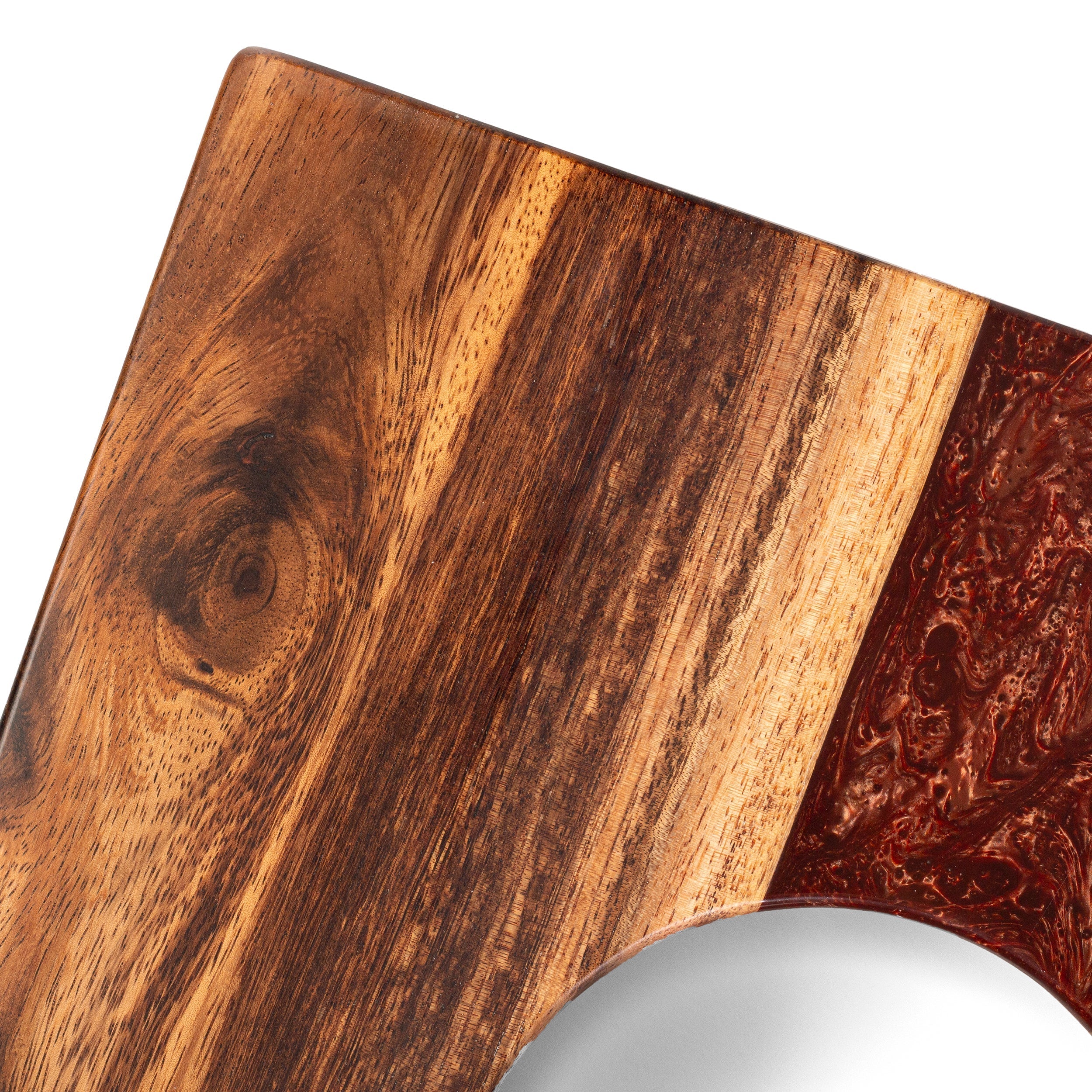 1ft x 2ft Resin & Wood Travel Cornhole Set | Live Edge River Collection