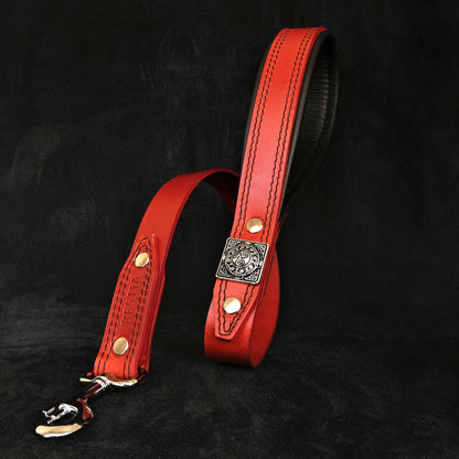The "Eros" Dog Collar 2.5-inch Wide. Red