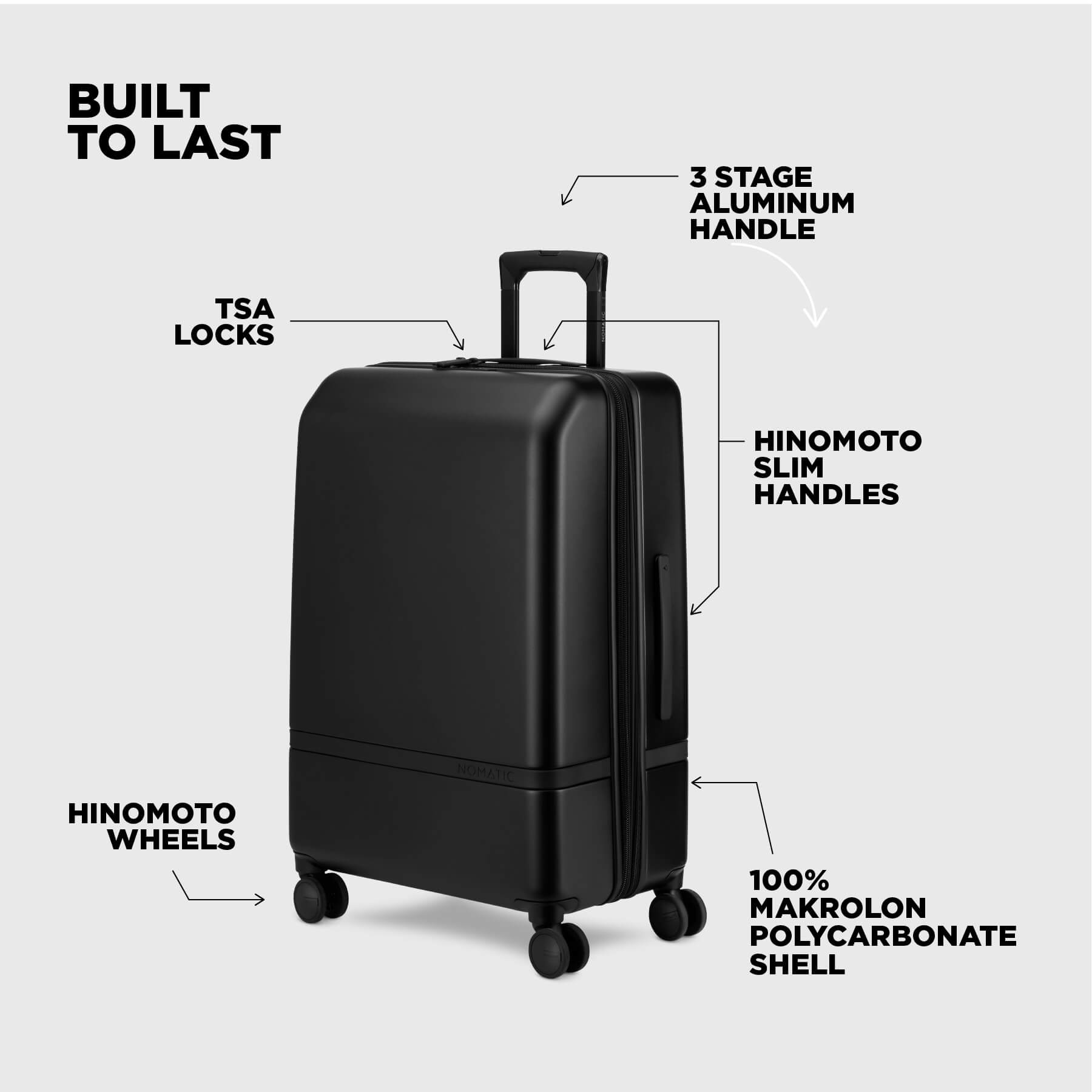 Large Expandable Polycarbonate Check-in Suitcase