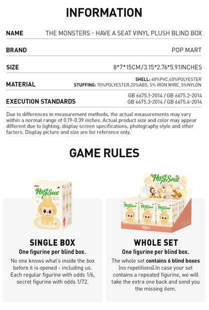 Labubu Have a Seat Blind Box