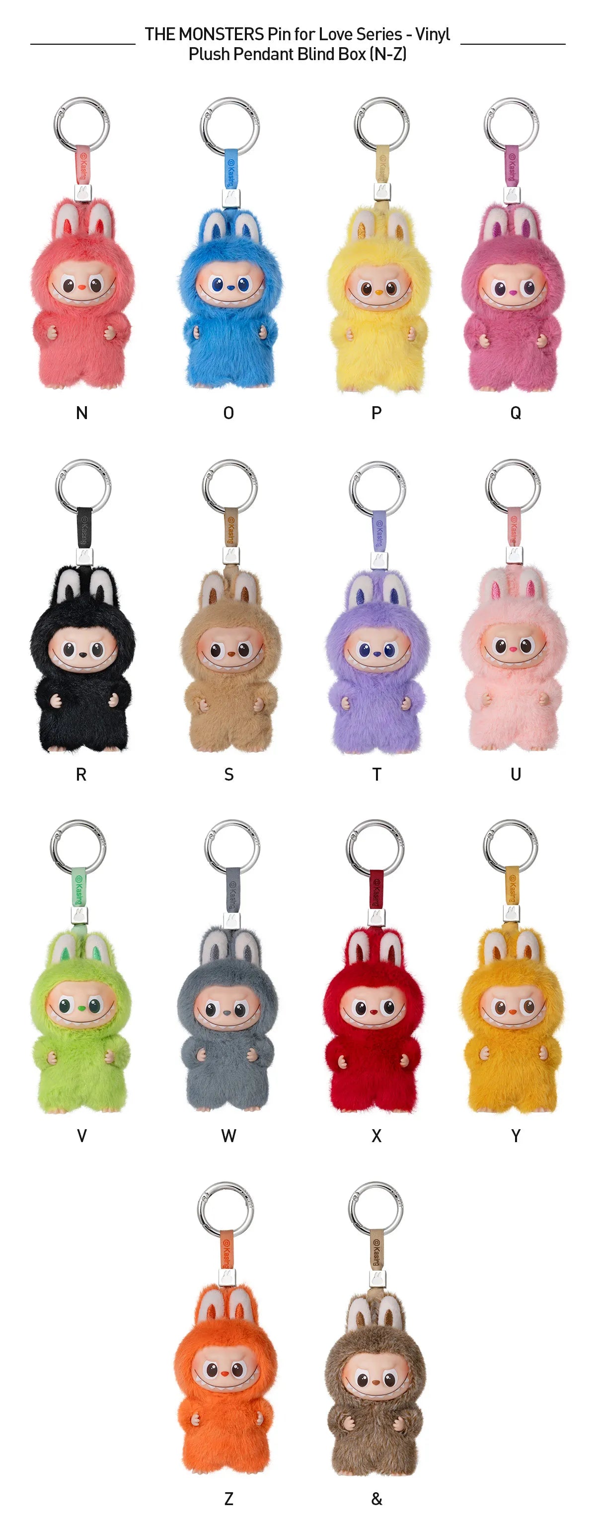 Labubu Pin for Love Series Blind Box (A-M) Yellow