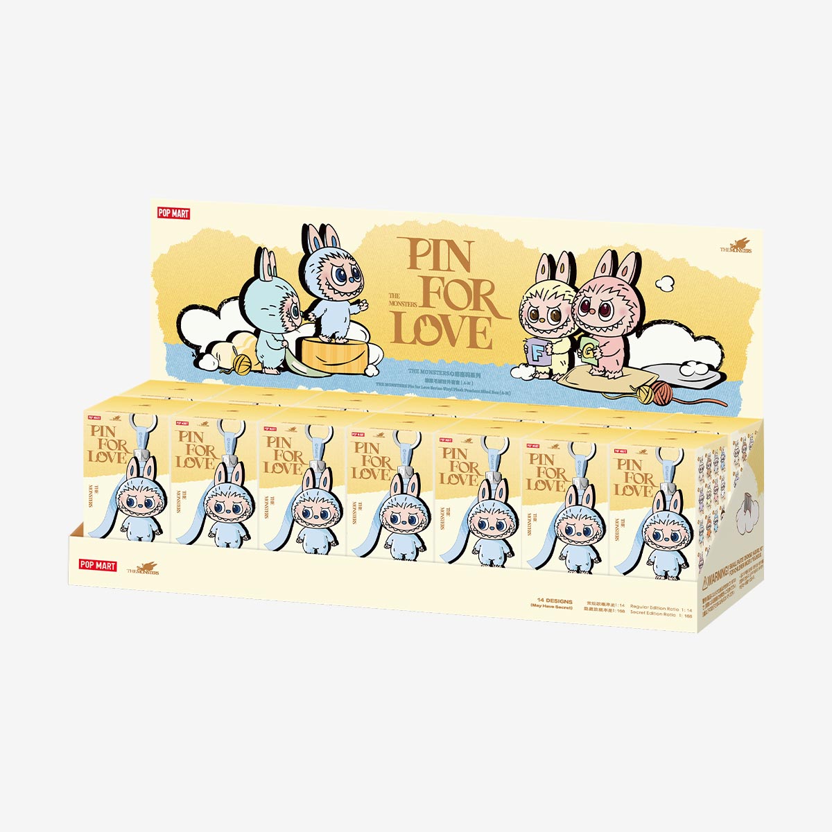 Labubu Pin for Love Series Blind Box (A-M) Yellow