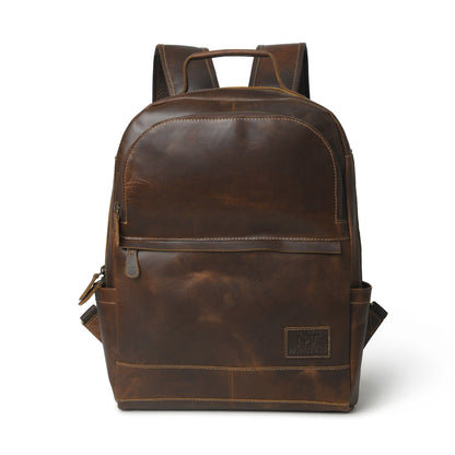 MaheTri Cambridge Unisex Buffalo Leather Backpack