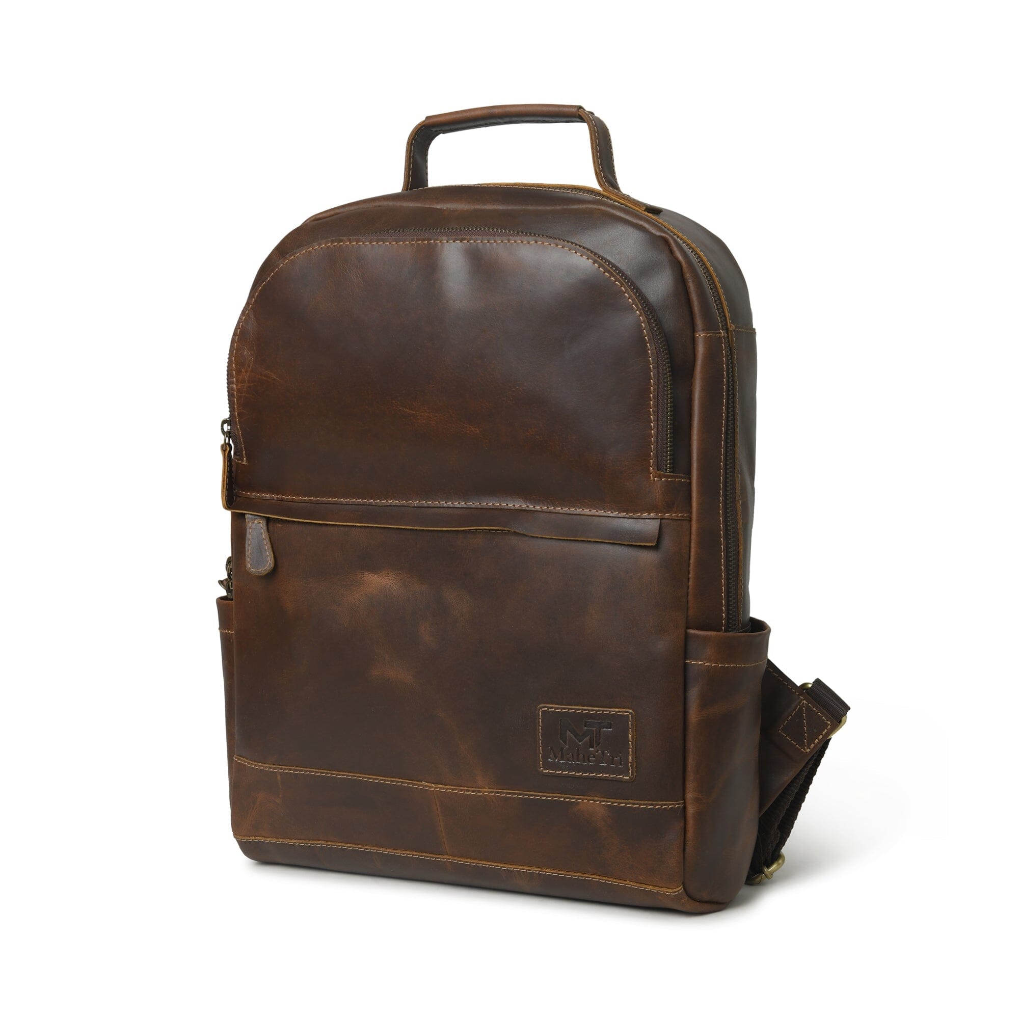 MaheTri Cambridge Unisex Buffalo Leather Backpack