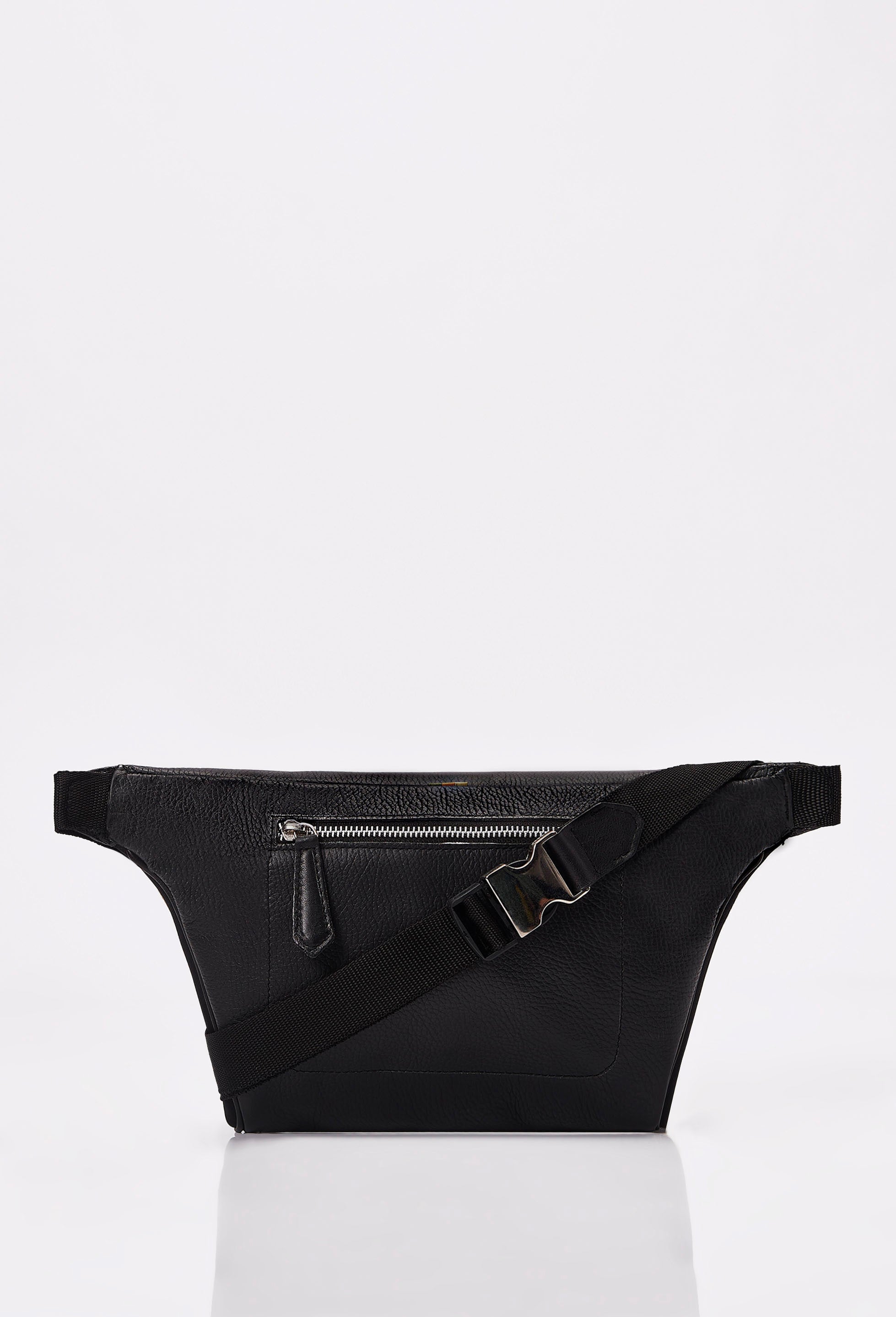 Black Everyday Neoprene & Leather Belt Bag