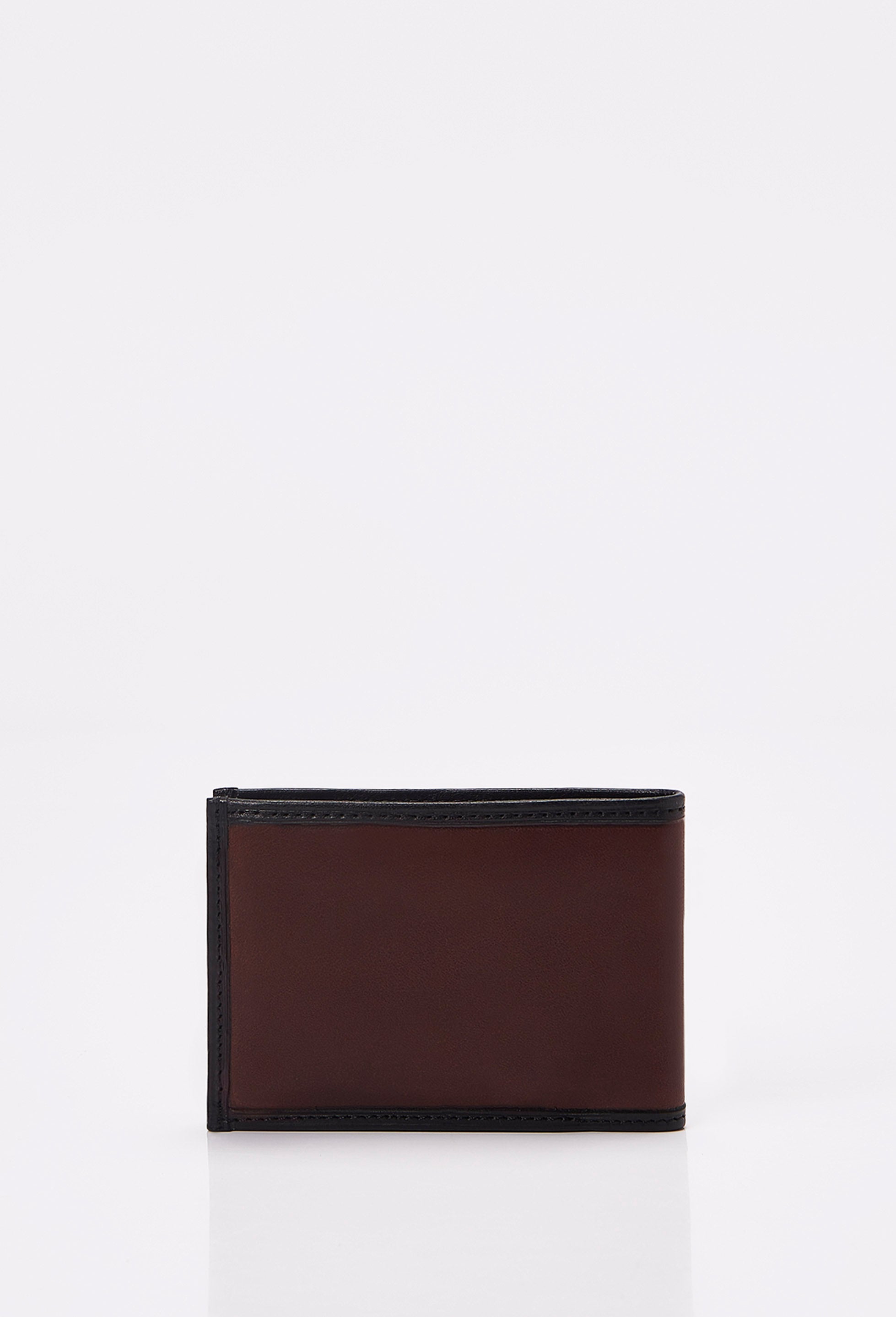 Coffee Leather Classic Wallet With Removable Card Holder