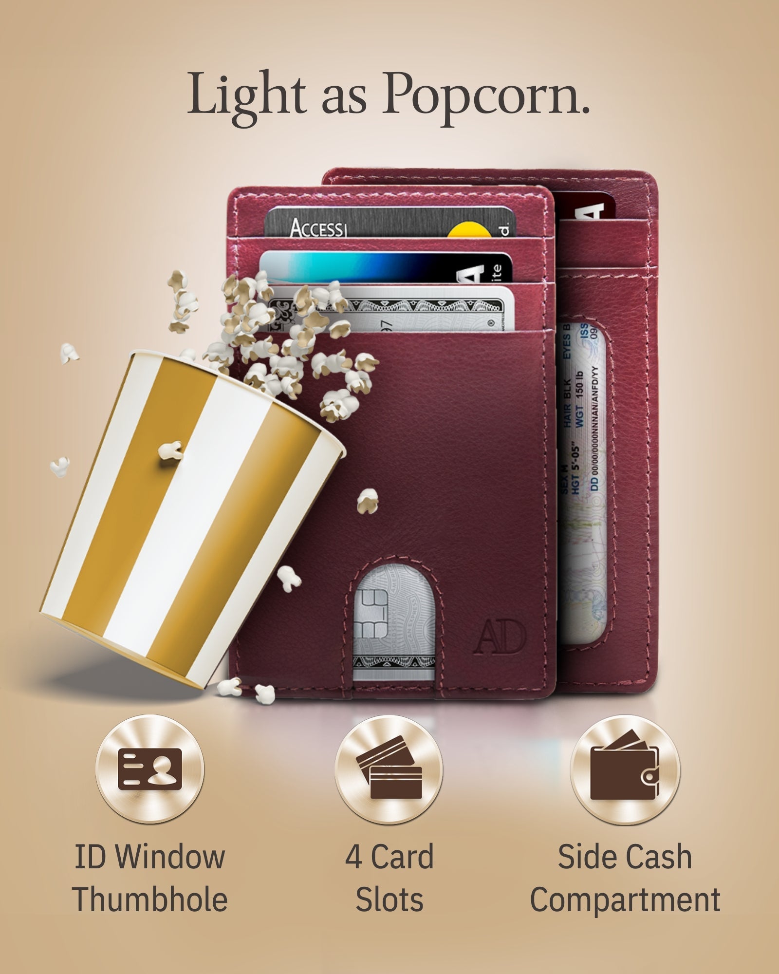 Slim RFID Leather Cardholder