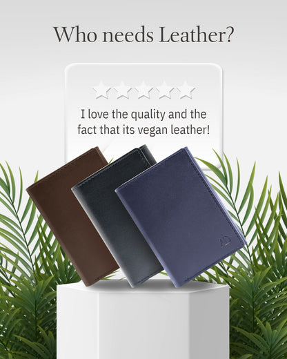 Vegan Trifold Wallet With ID Window