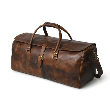 The Bolton Flap Duffel- Brown