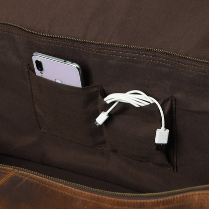 The Bolton Flap Duffel- Brown