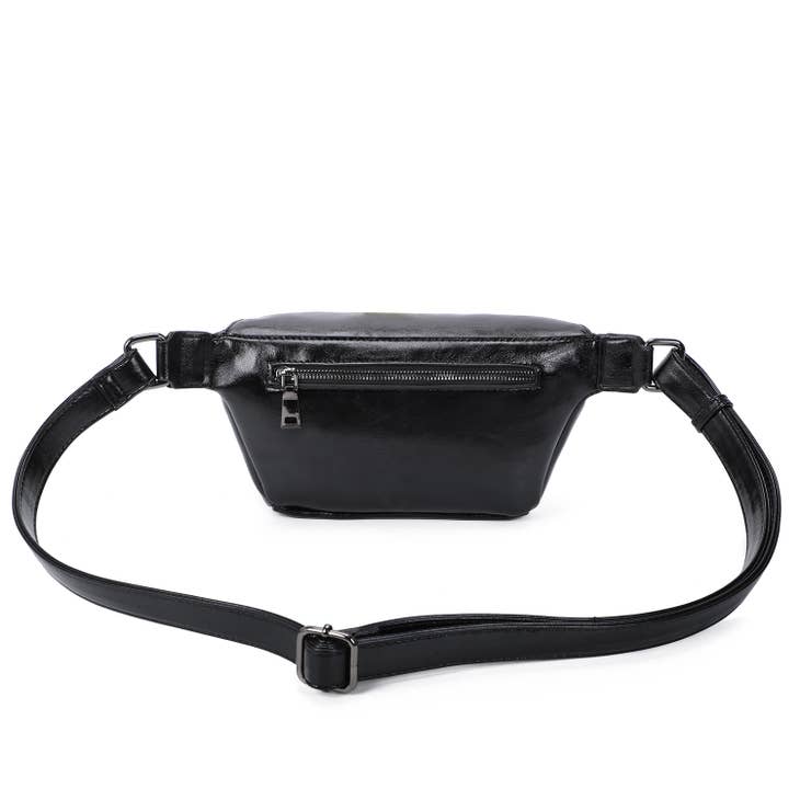 Terry Real Leather Summer Waist Bag Black