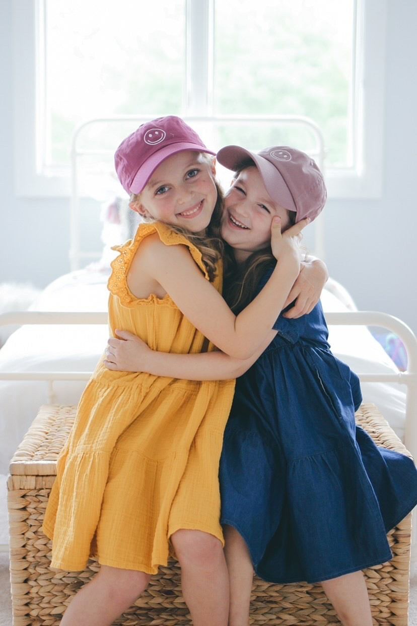 Royal Blue Smiley Face Hat