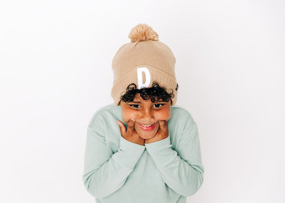 Letter Pom Pom Hat