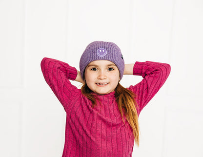 Cozy Smiley Face Knit Beanie