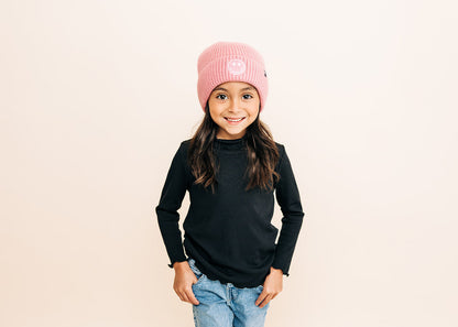 Cozy Smiley Face Knit Beanie