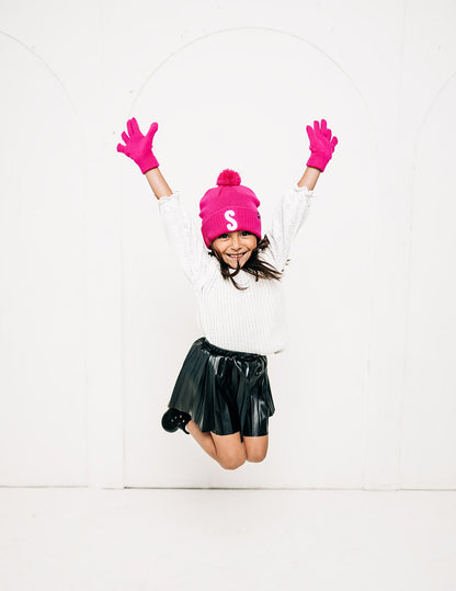 Letter Pom Pom Hat