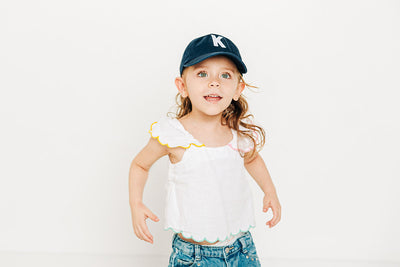 Navy Blue Letter Baseball Hat