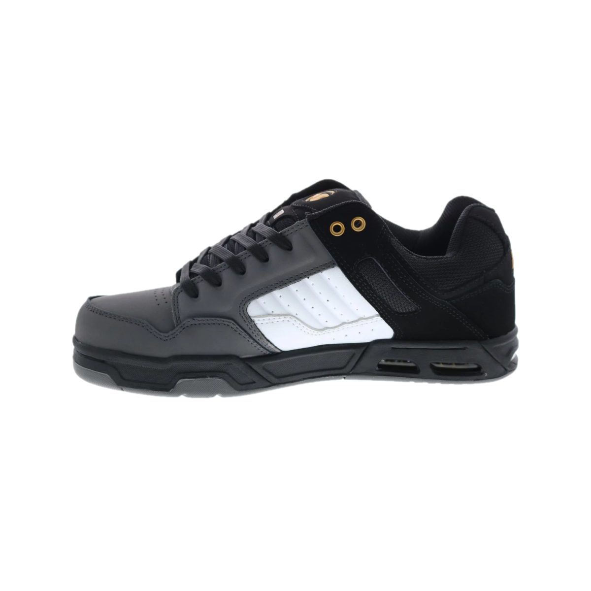 DVS F0000056984 ENDURO HEIR Men's (Medium) Black/White/Charcoal Leather & Nubuck Skate Shoes