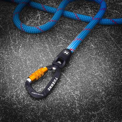 Rope Dog Leash with Auto-Locking Carabiner – 9.5mm Mammut Rope | Marine Blue | Tuenne