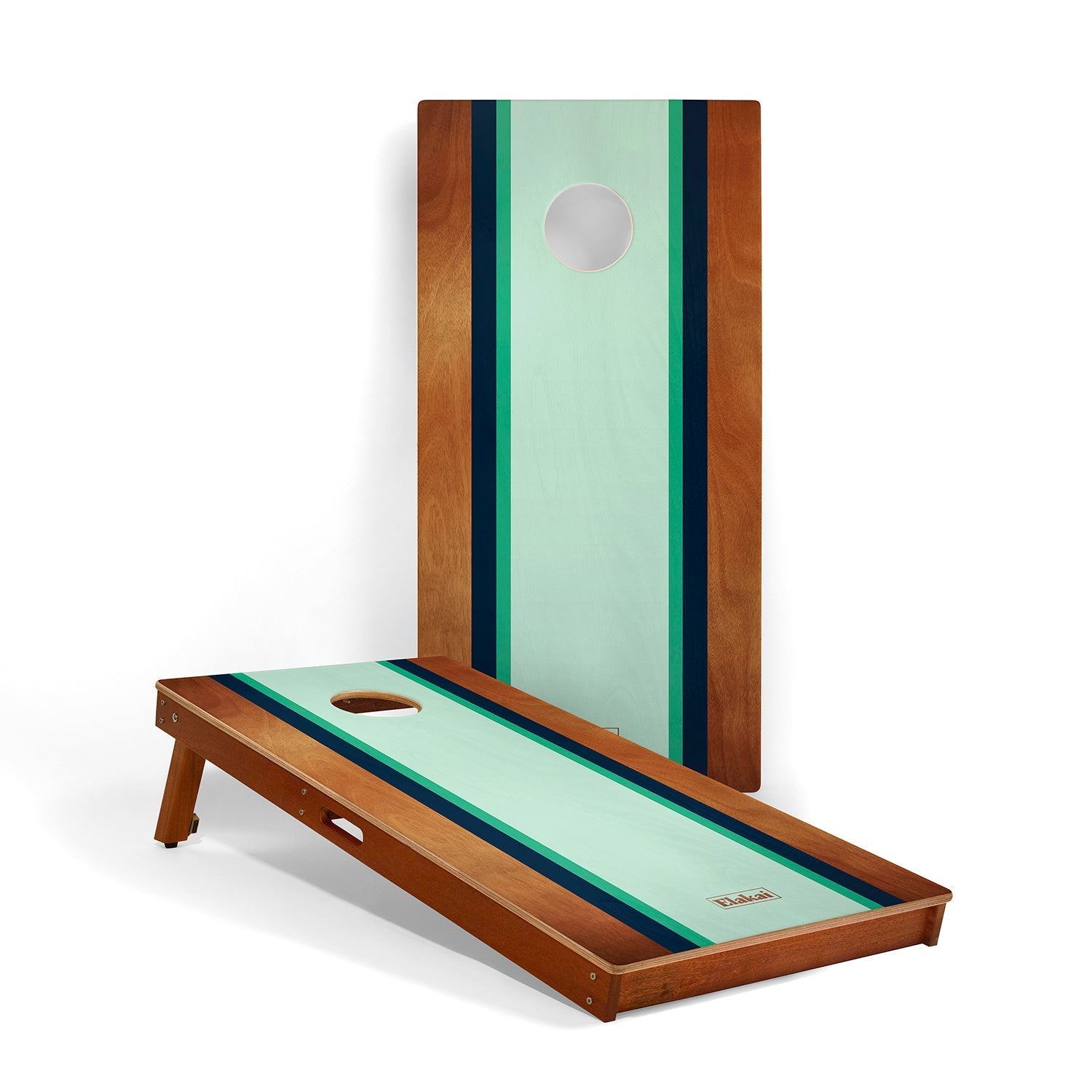 2ft x 4ft Graphic Wood Classic Cornhole Set | Classic Beach Stripes Collection