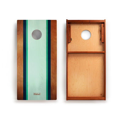 2ft x 4ft Graphic Wood Classic Cornhole Set | Classic Beach Stripes Collection