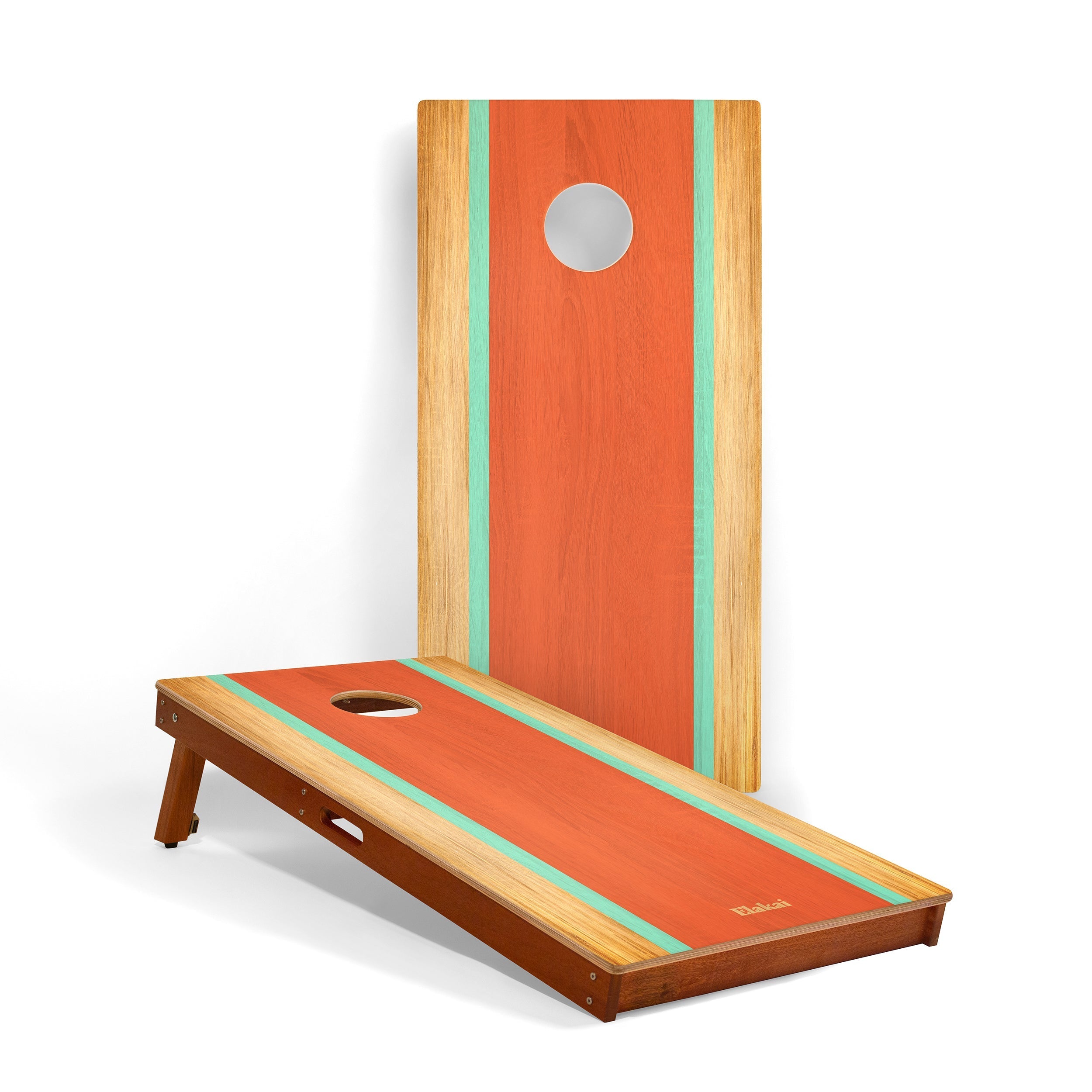 2ft x 4ft Graphic Wood Classic Cornhole Set | Classic Beach Stripes Collection