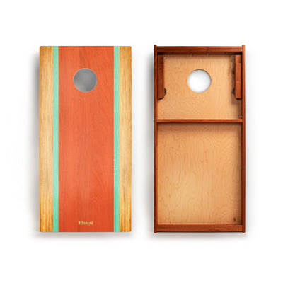 2ft x 4ft Graphic Wood Classic Cornhole Set | Classic Beach Stripes Collection