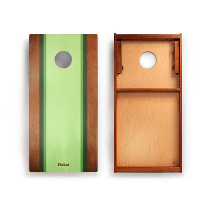2ft x 4ft Graphic Wood Classic Cornhole Set | Classic Beach Stripes Collection
