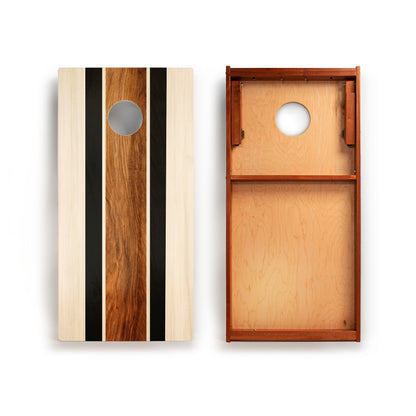 2ft x 4ft Graphic Wood Classic Cornhole Set | Natural Surf Beach Collection