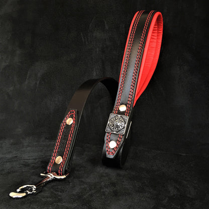 The "Eros" Dog Collar 2.5-inch Wide. Black & Red