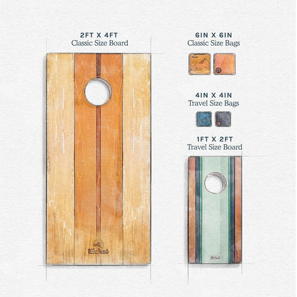 2x4 The Beach Epoxy Resin Cornhole Boards