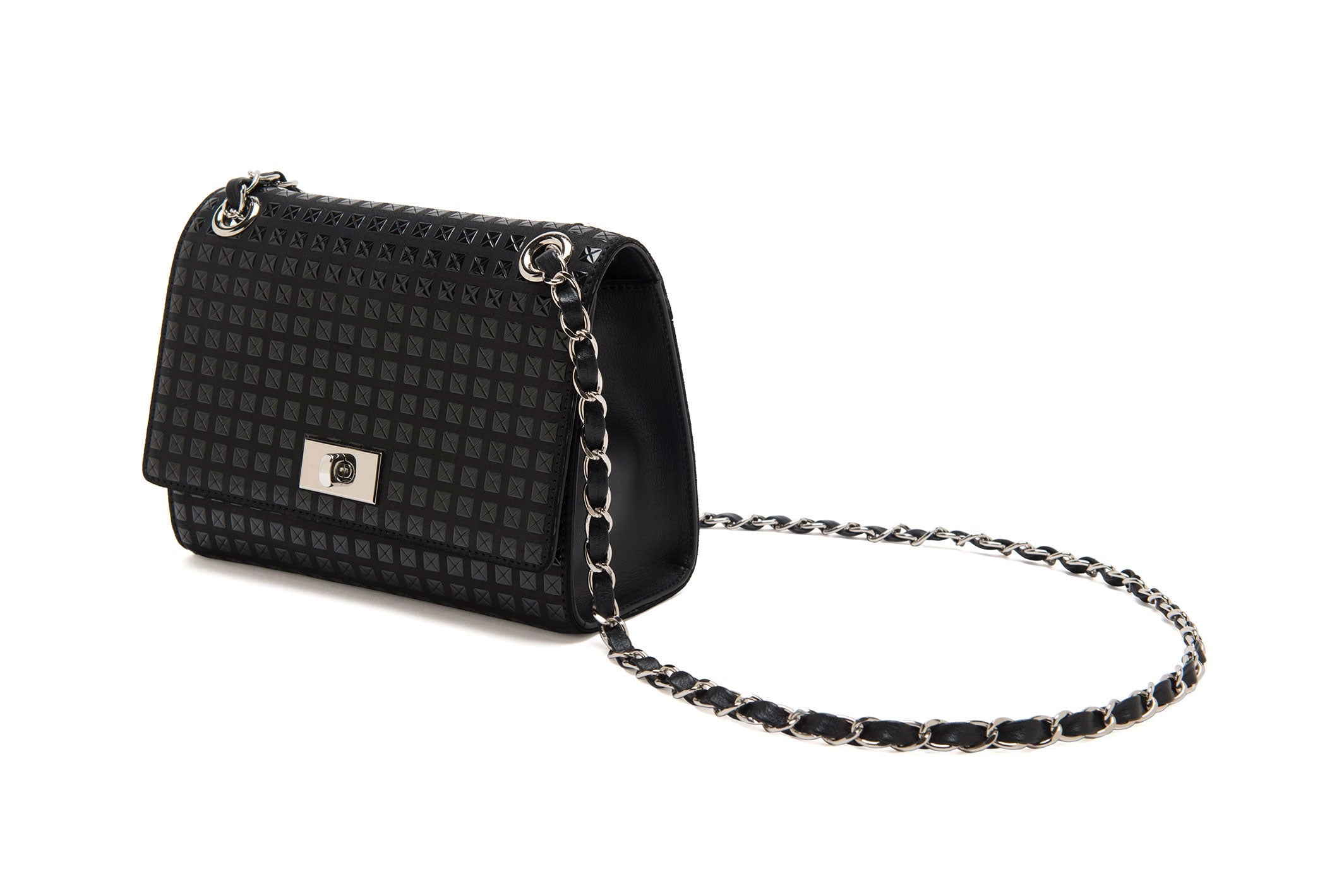W Chain Shoulder Bag - Studs