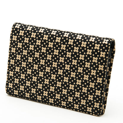 Patterned clutch bag on a white background