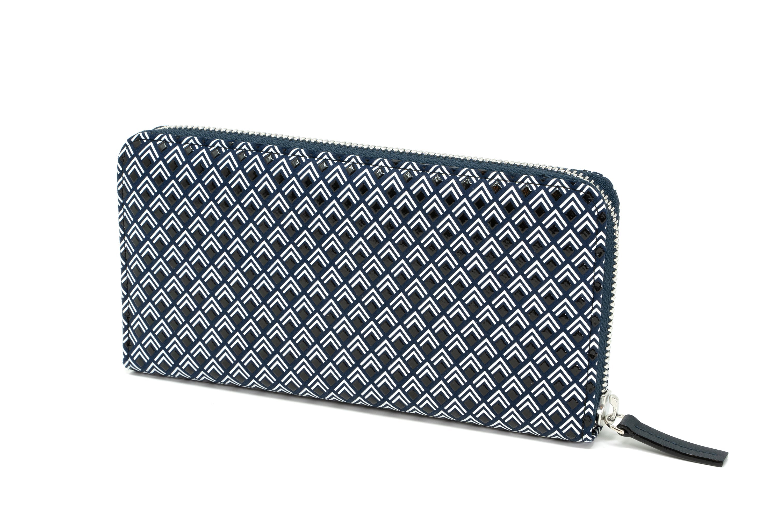 Zipped Long Wallet - White Frame