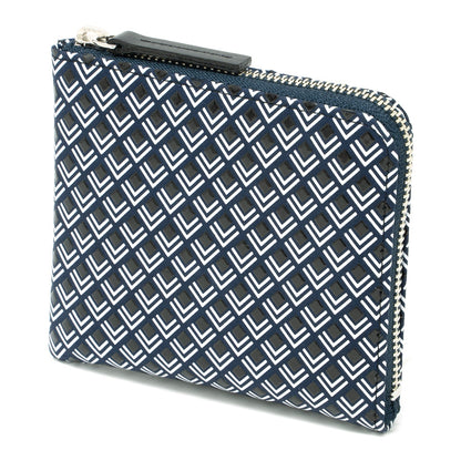 Small pouch with geometric pattern on a white background