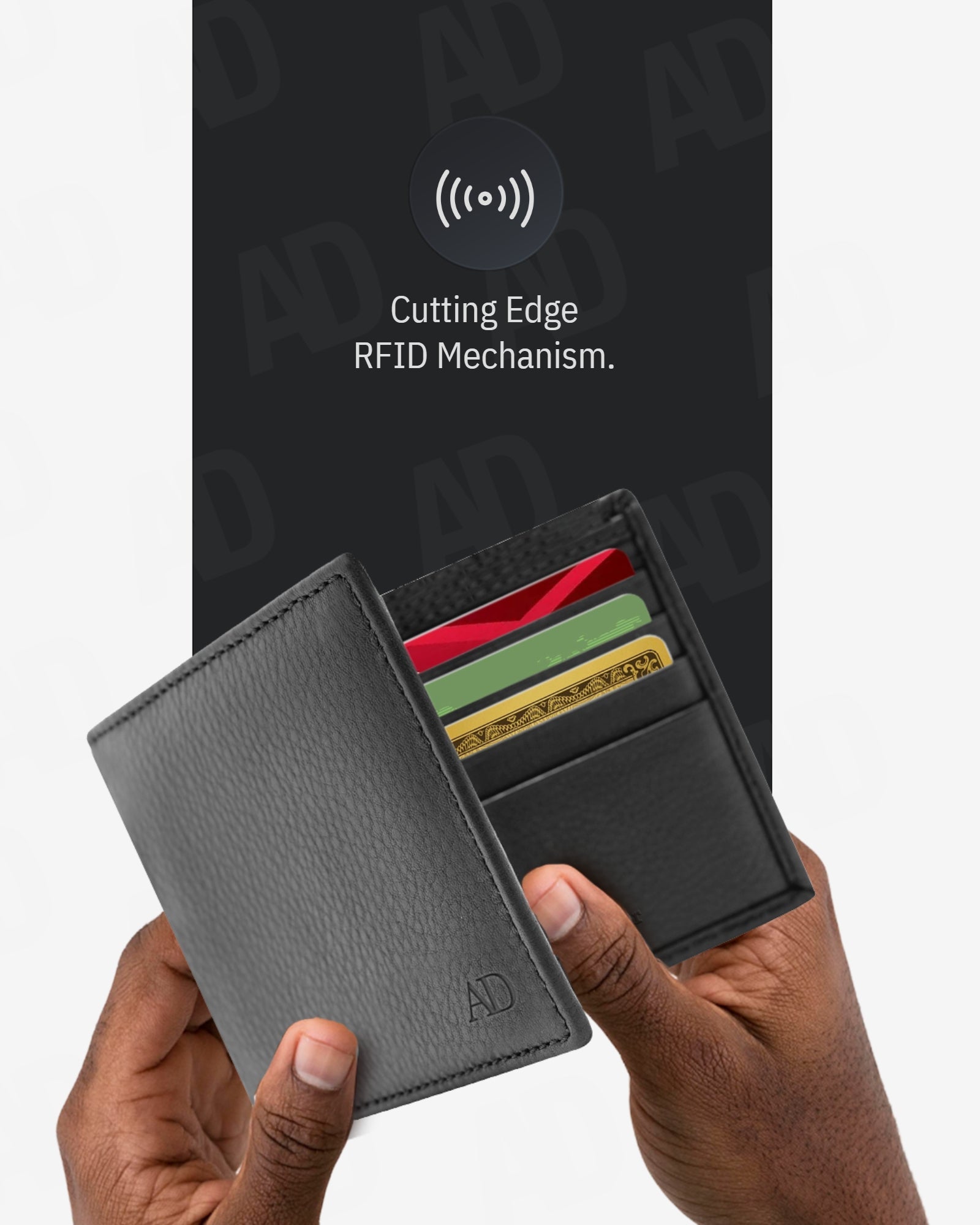 Leather Bifold Wallet with ID Window